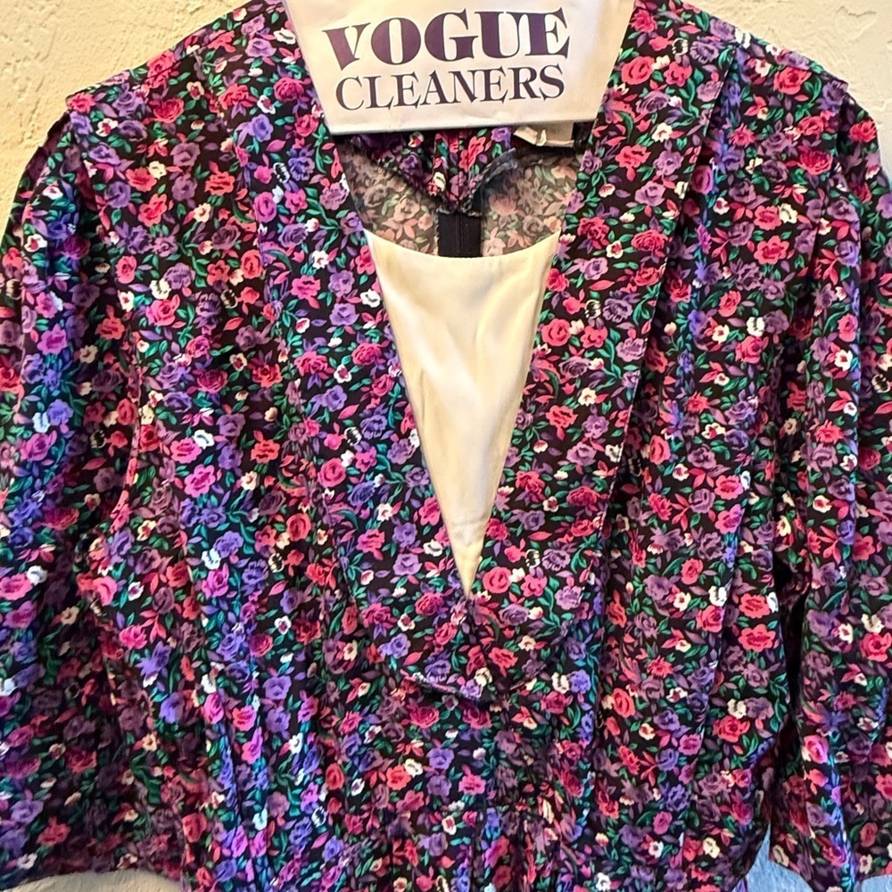 Sweet Miranda Vintage 80’s 90’s Floral Long Sleeve Dress Womens Sz 12 - Picture 4 of 16